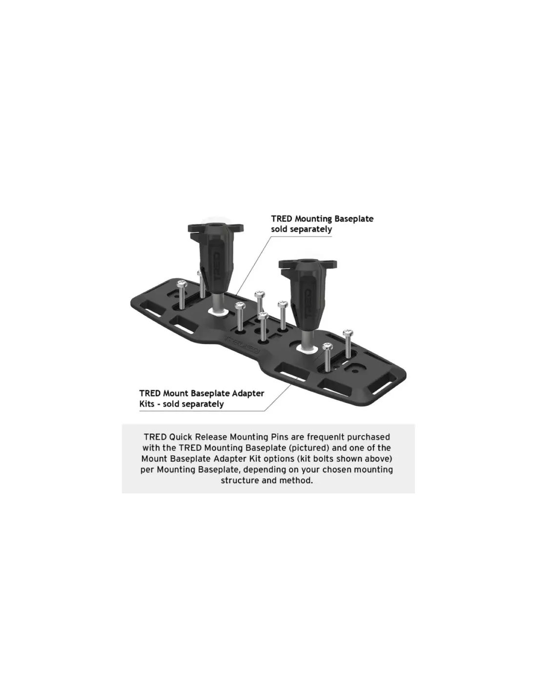 Axes à verrouillage rapide 113 mm pour plaque à sable Tred TRED -