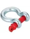Manille lyre galvanisée ARB - axe rouge - Ø22mm - 4750 kgs ARB -
