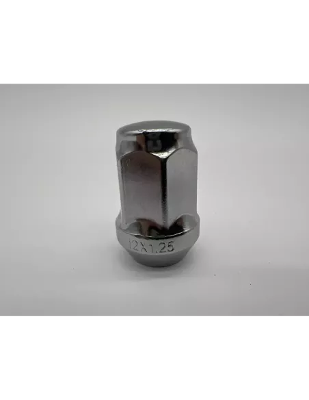 Ecrou de roue chromé 1-2” - Hex 19mm - Cône 60° - L35mm