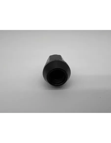 Ecrou de roue noir 1-2 - Hex 19mm - Cône 60° - L35mm