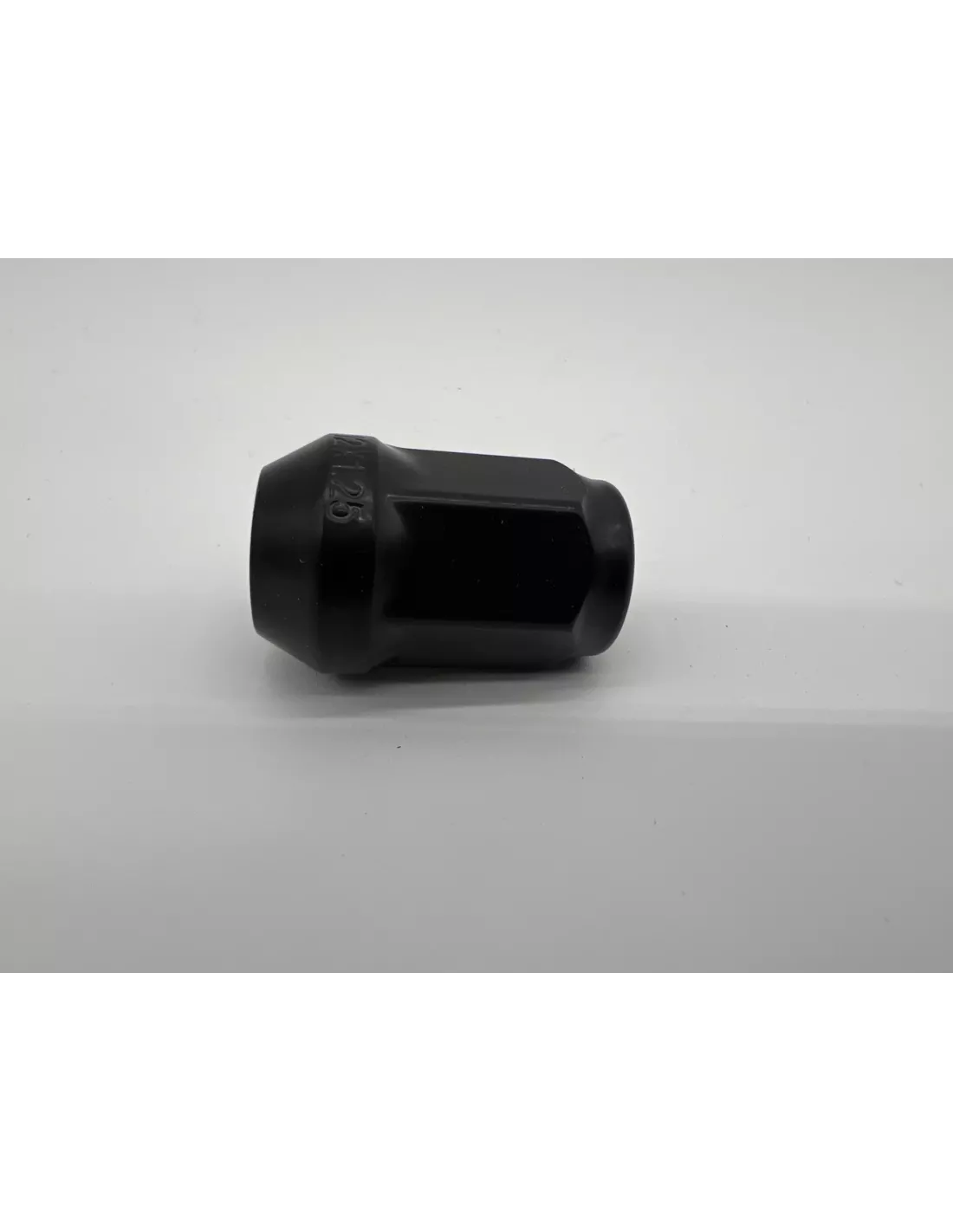 Ecrou de roue noir 1-2 - Hex 19mm - Cône 60° - L35mm