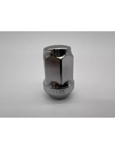 Ecrou de roue chromé 12x125 - Hex 19mm - Cône 60° - L35mm