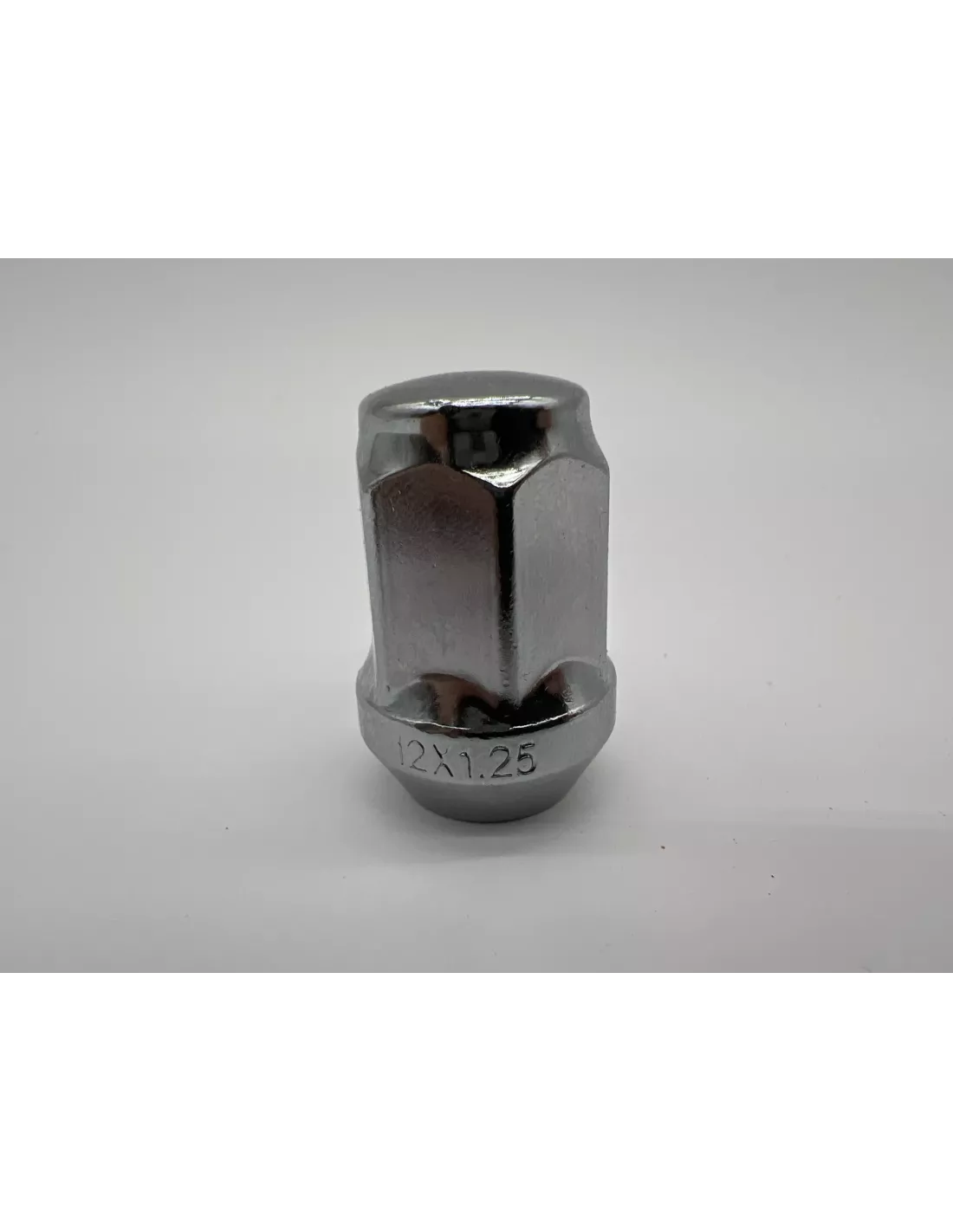 Ecrou de roue chromé 12x125 - Hex 19mm - Cône 60° - L35mm