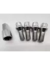 Lot de 4 goujons de roue antivol chromés 14x150 - Cône 60° DTC PARTS