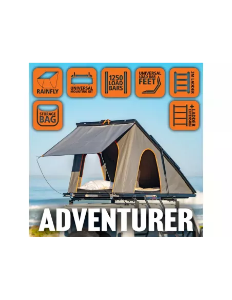 Pack Aventure - Tente de toit Alu-Cab LT-50 Lightweight Noire ALU CAB