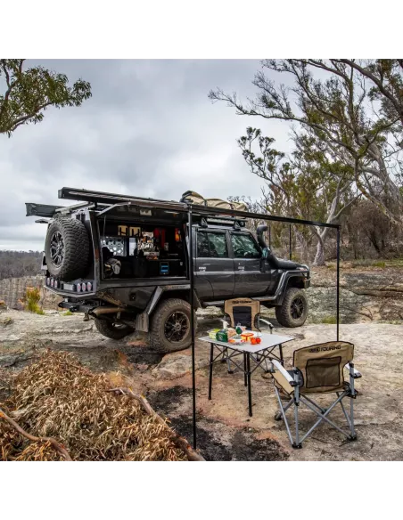 AWNING ALUMINIUM BLACK 2M WITH LIGHT ARB ARB - accessoire 4x4