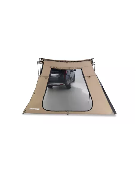 Paroi latérale trapézoïdale avec porte pour auvent Batwing compact