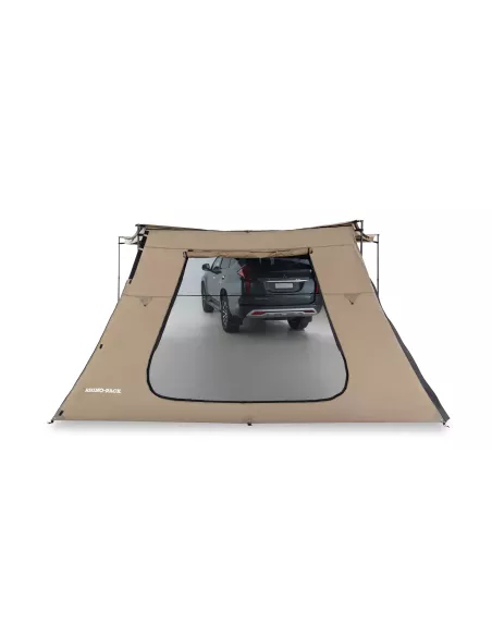 Paroi extension trapézoïdale avec porte pour auvent Batwing Rhinorack