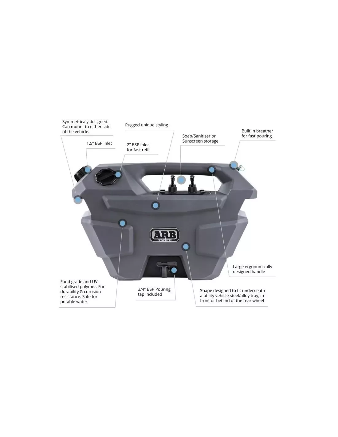 Station de Lavage 28L ARB ARB - accessoire 4x4