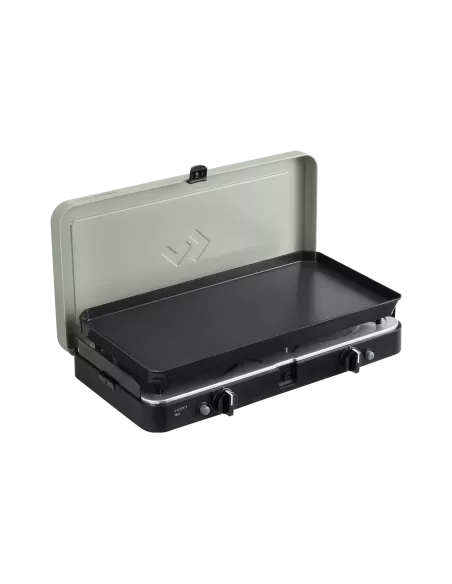 Réchaud portable à gaz 2 brûleurs avec Plancha Cadac 2 Cook 3 Pro