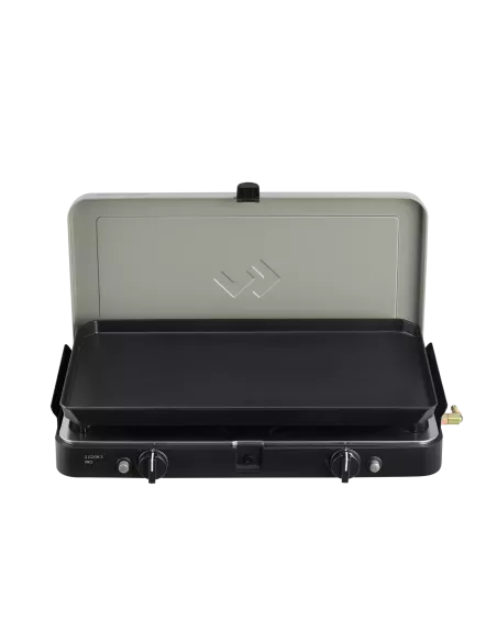 Réchaud portable à gaz 2 brûleurs avec Plancha Cadac 2 Cook 3 Pro
