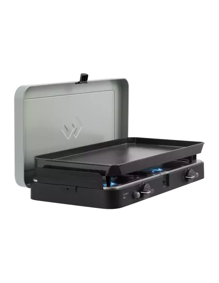 Réchaud portable à gaz 2 brûleurs avec Plancha Cadac 2 Cook 3 Pro