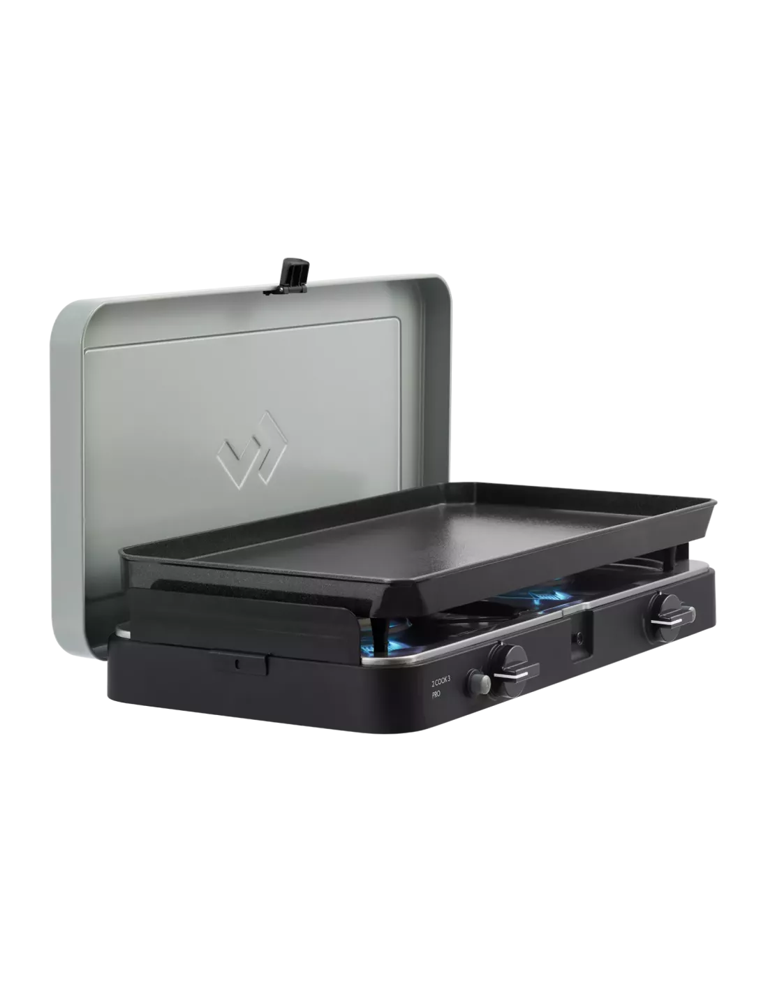 Réchaud portable à gaz 2 brûleurs avec Plancha Cadac 2 Cook 3 Pro