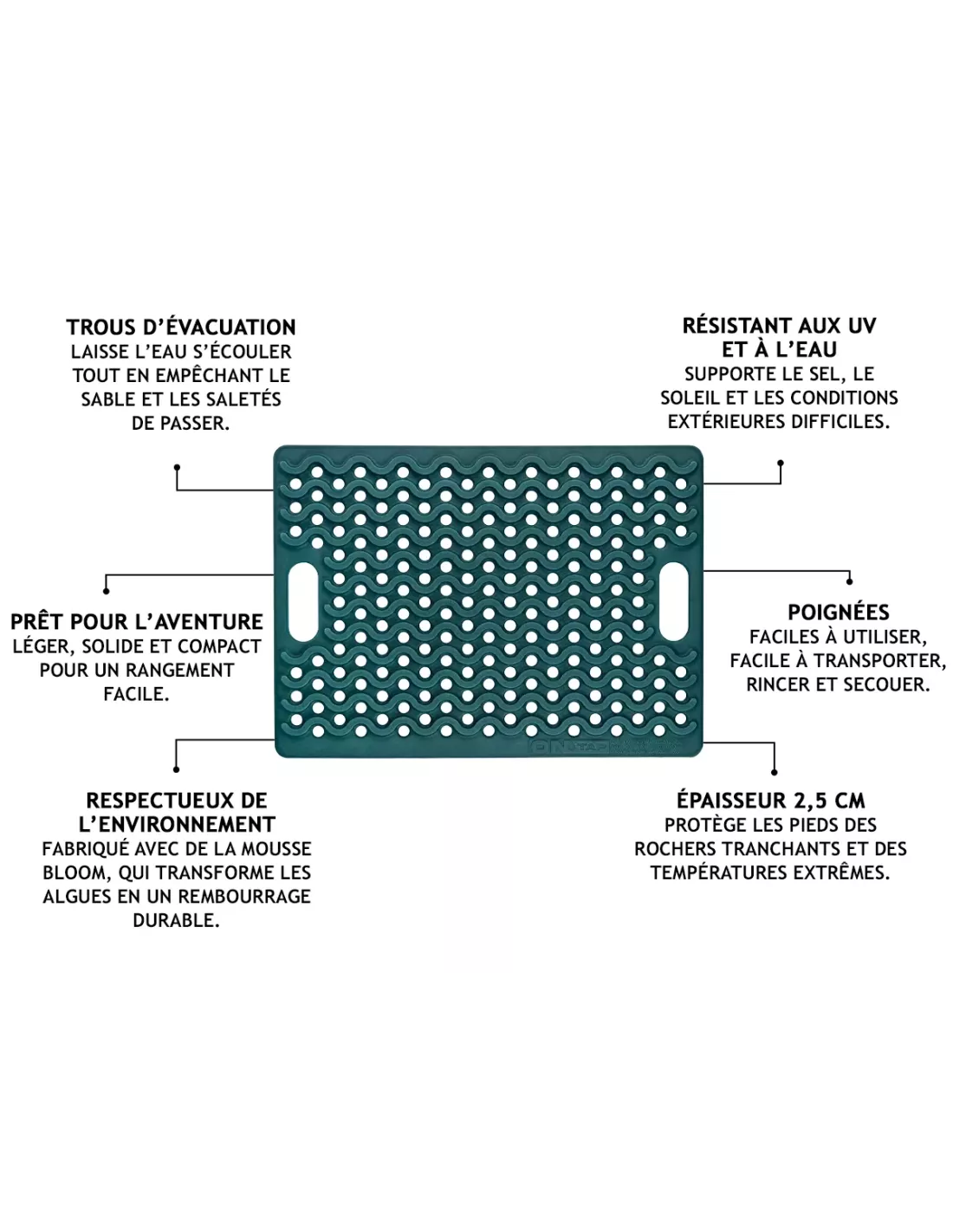 Tapis de douche extérieur bleu Ontap ONTAP - accessoire 4x4
