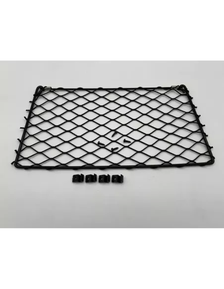Filet de rangement avec cadre acier noir 370x200mm - avec cavaliers