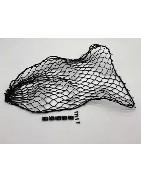 Filet de rangement élastique noir 500x400mm avec cavaliers de