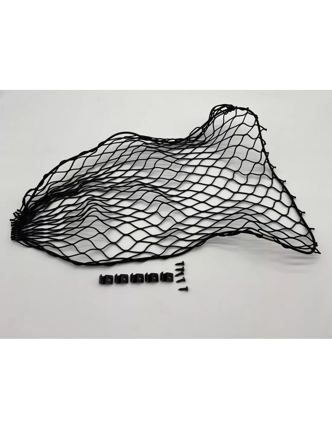 Filet de rangement élastique noir 500x400mm avec cavaliers de
