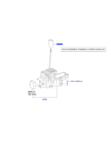 Pommeau de levier boite de vitesses automatique KDJ15 TOYOTA -