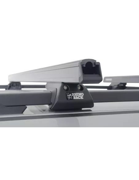 Kit 2 barres de toit noire HD 1250mm pieds CXB Heavy Duty RHINO RACK