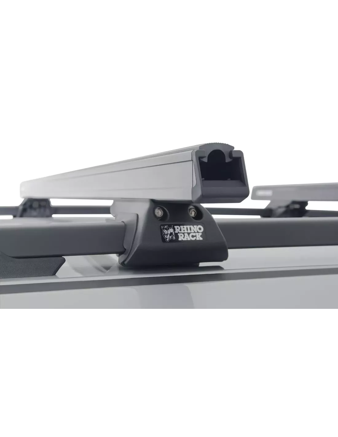 Kit 2 barres de toit noire HD 1250mm pieds CXB Heavy Duty RHINO RACK