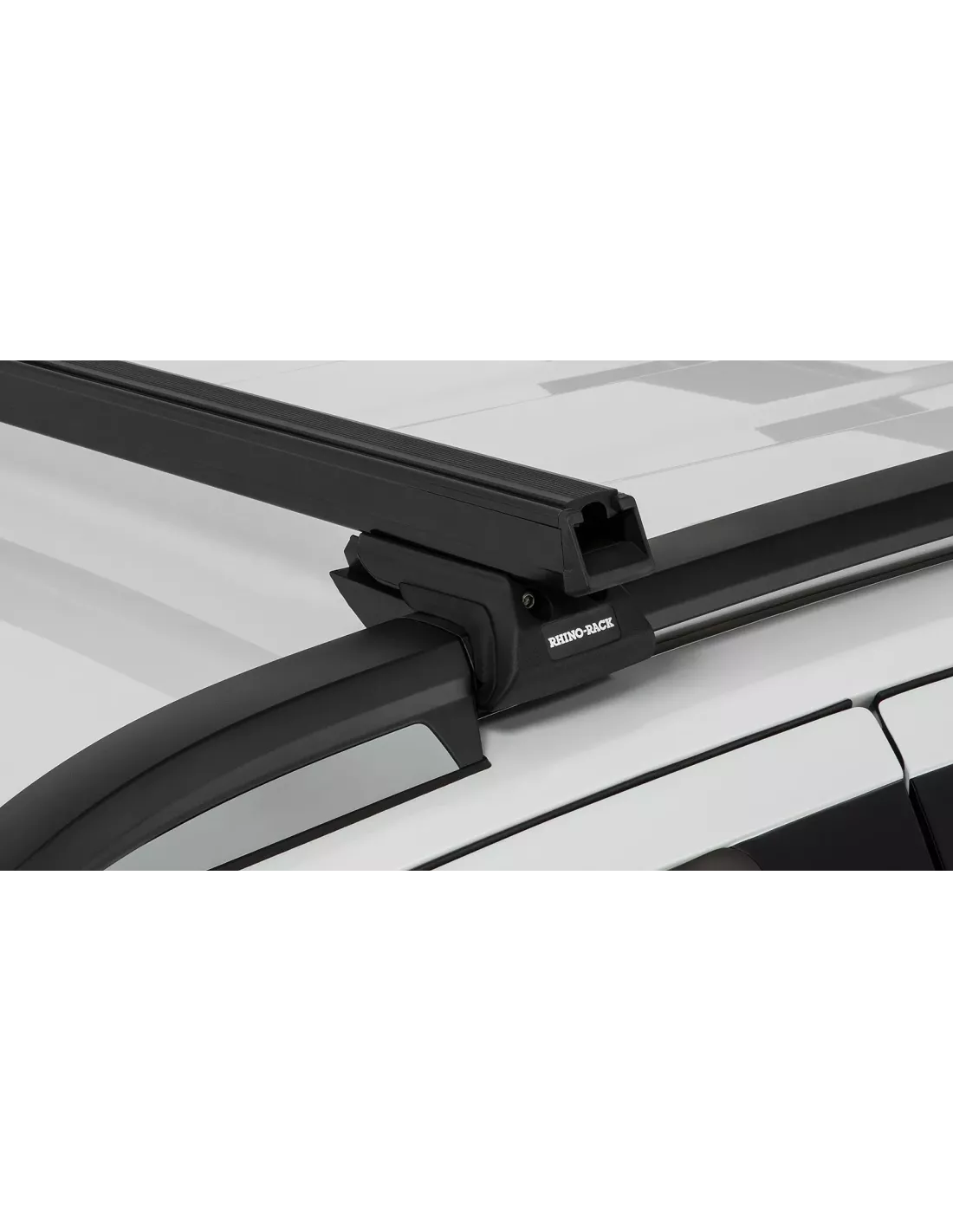 Kit 2 barres de toit noire HD 1250mm pieds CXB Heavy Duty RHINO RACK