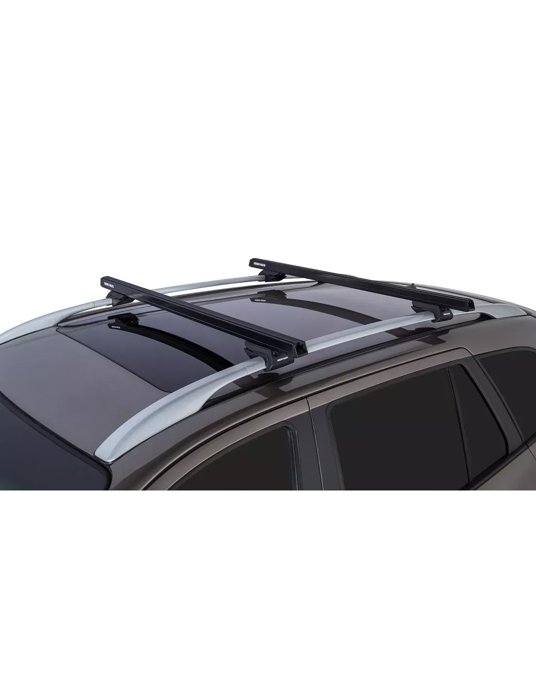 Kit 2 barres de toit noire HD 1250mm pieds CXB Heavy Duty RHINO RACK