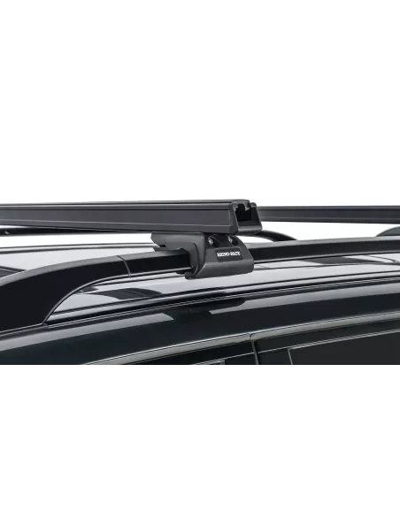 Kit 2 barres de toit noire HD 1250mm pieds CXB Heavy Duty RHINO RACK
