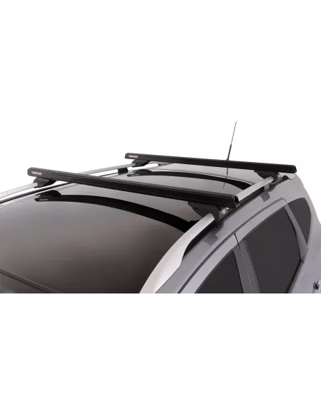 Kit 2 barres de toit noire HD 1250mm pieds CXB Heavy Duty RHINO RACK
