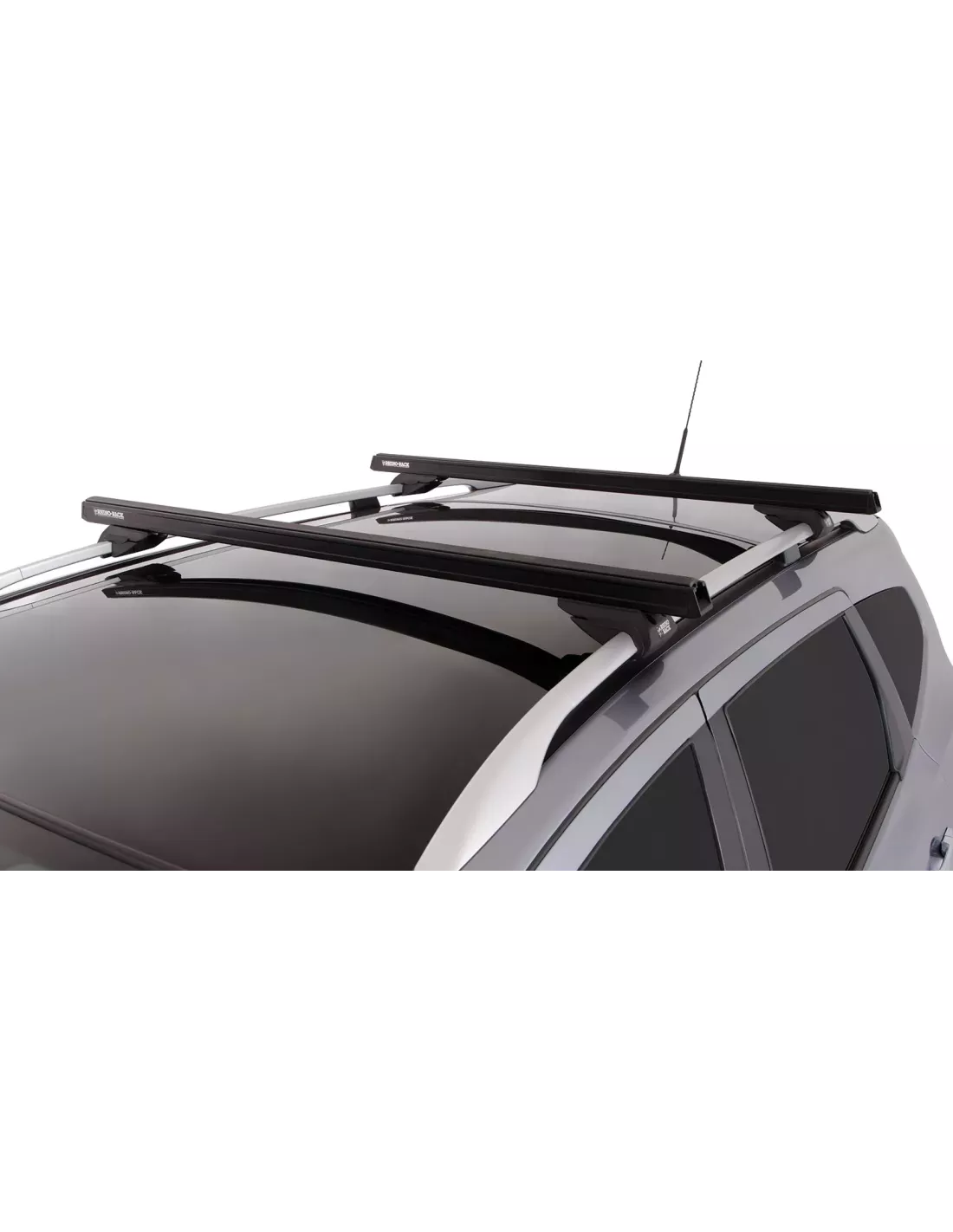 Kit 2 barres de toit noire HD 1250mm pieds CXB Heavy Duty RHINO RACK