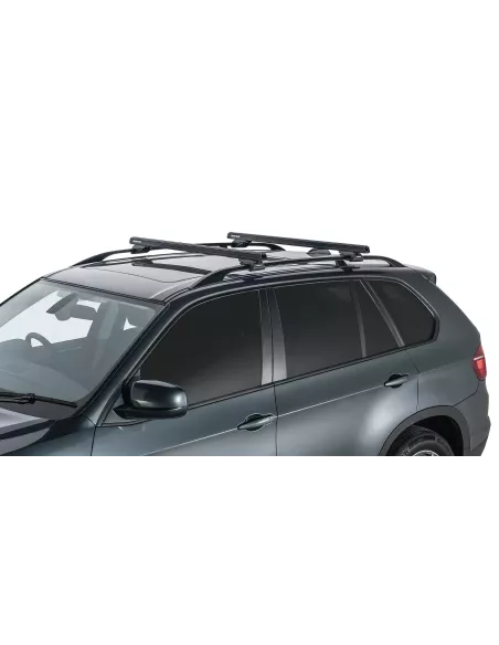 Kit 2 barres de toit noire HD 1250mm pieds CXB Heavy Duty RHINO RACK