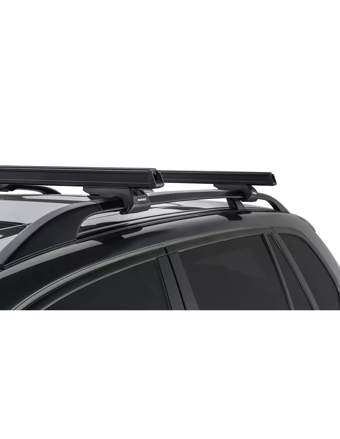 Kit 2 barres de toit noire HD 1250mm pieds CXB Heavy Duty RHINO RACK
