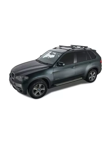 Kit 2 barres de toit noire HD 1250mm pieds CXB Heavy Duty RHINO RACK