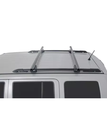 Kit 2 barres de toit noire HD 1250mm pieds CXB Heavy Duty RHINO RACK