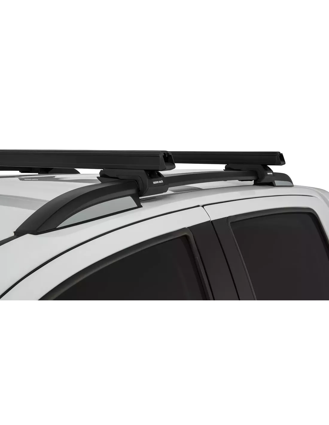 Kit 2 barres de toit noire HD 1250mm pieds CXB Heavy Duty RHINO RACK