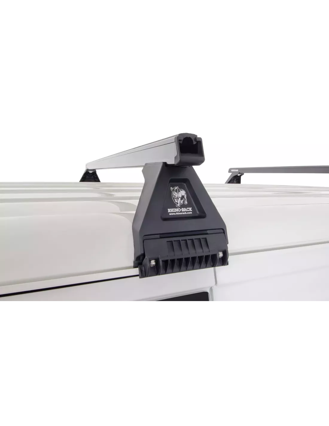 Kit 2 barres de toit noire Heavy Duty 1500mm avec pieds RL150 RHINO
