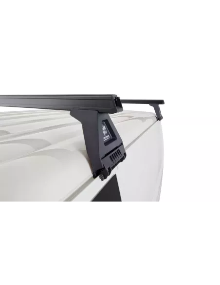 Kit 2 barres de toit noire Heavy Duty 1500mm avec pieds RL150 RHINO