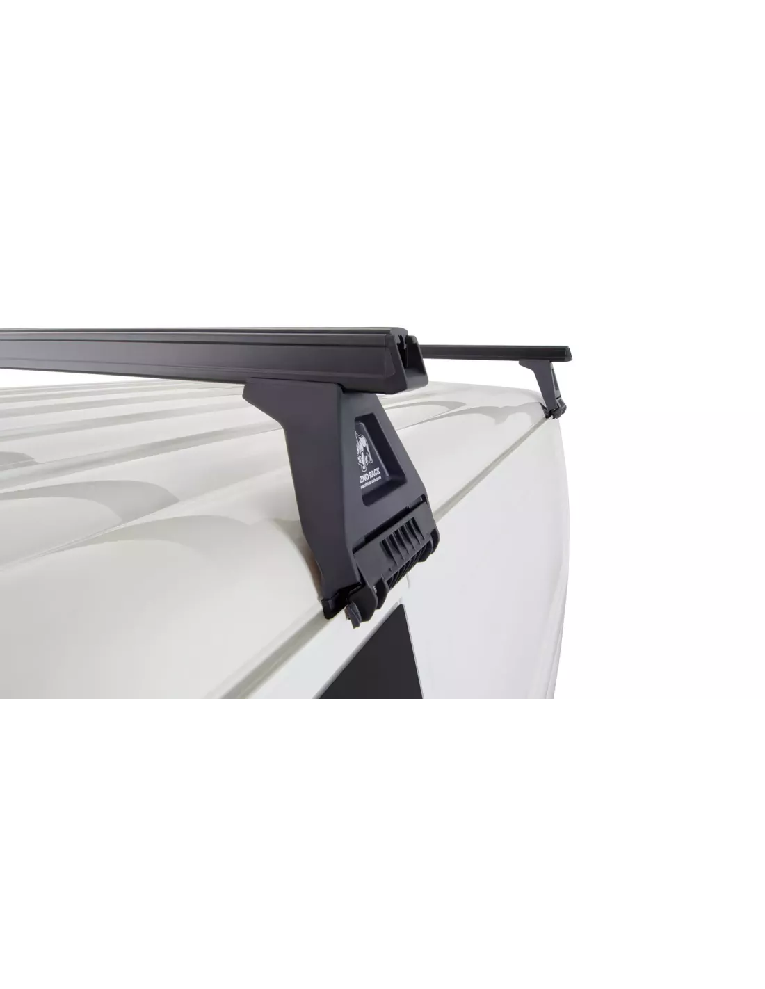 Kit 2 barres de toit noire Heavy Duty 1500mm avec pieds RL150 RHINO