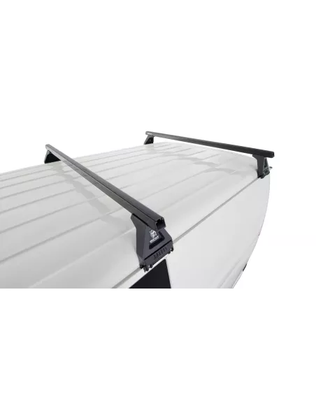 Kit 2 barres de toit noire Heavy Duty 1500mm avec pieds RL150 RHINO