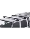 Kit 2 barres de toit noire Heavy Duty 1500mm avec pieds RL150 RHINO