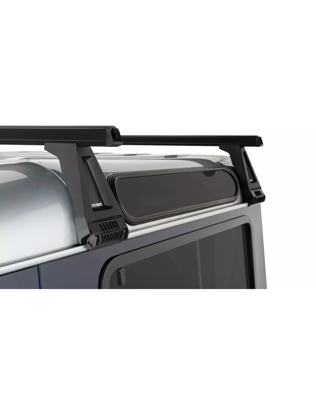 Kit 2 barres de toit noire Heavy Duty 1500mm avec pieds RL210 Land