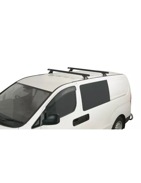 Kit 2 barres de toit noire Heavy Duty 1500mm avec pieds RLTF Hyundai