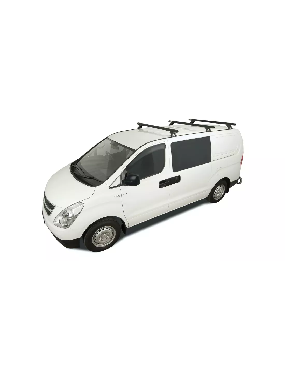 Kit 3 barres de toit noire Heavy Duty 1500mm avec pieds RLTF Hyundai