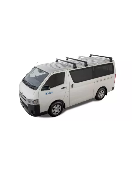 Kit 3 barres de toit noire Heavy Duty 1500mm avec pieds RL150 Toyota