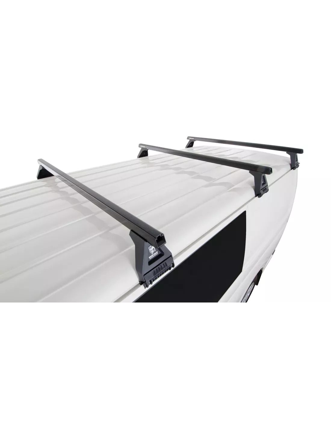 Kit 3 barres de toit noire Heavy Duty 1500mm avec pieds RL150 Toyota