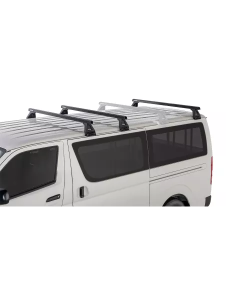 Kit 3 barres de toit noire Heavy Duty 1500mm avec pieds RL150 Toyota