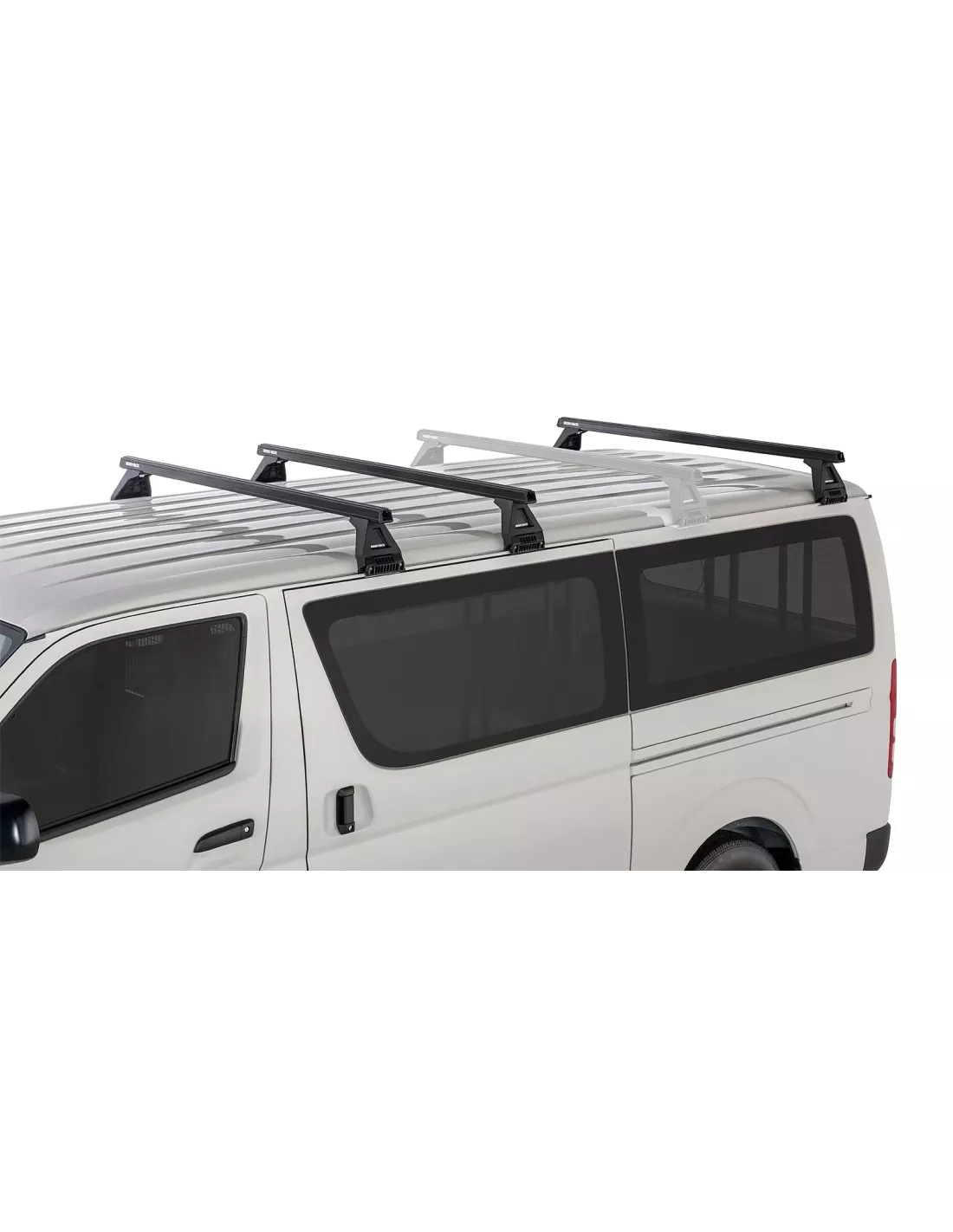 Kit 3 barres de toit noire Heavy Duty 1500mm avec pieds RL150 Toyota