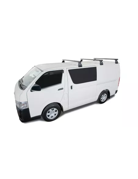 Kit 3 barres de toit noire Heavy Duty 1500mm avec pieds RL150 Toyota