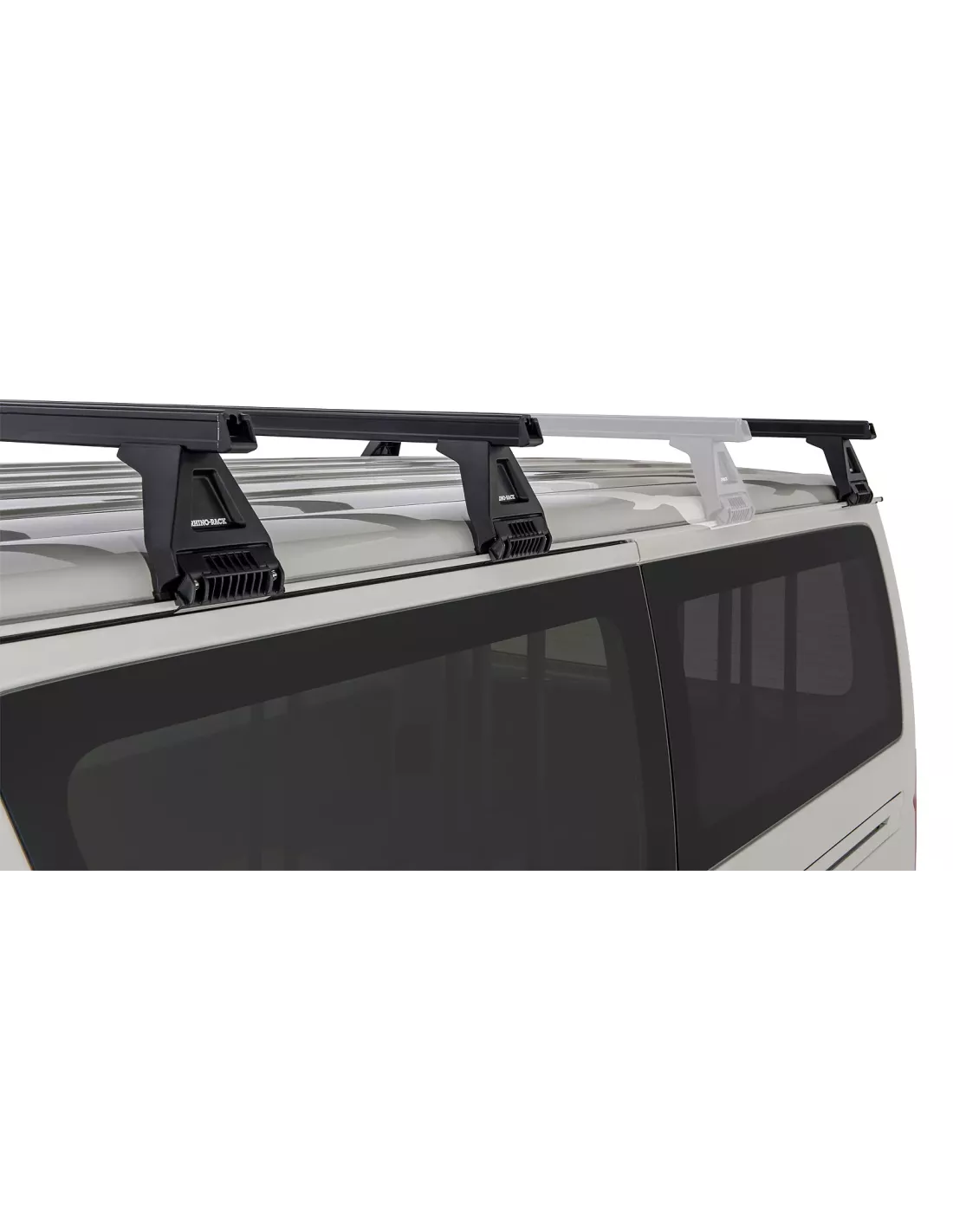 Kit 3 barres de toit noire Heavy Duty 1500mm avec pieds RL150 Toyota