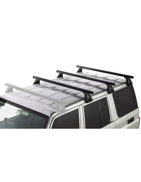 Kit 3 barres de toit noire Heavy Duty 1500mm avec pieds RL150 Toyota