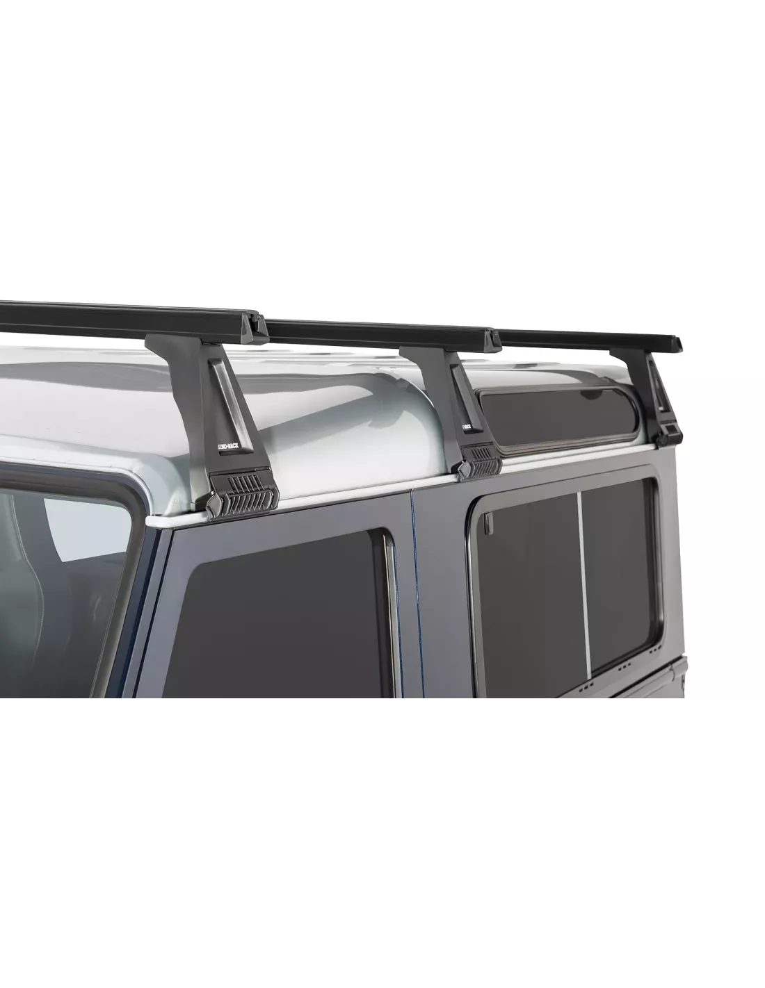 Kit 3 barres de toit noire Heavy Duty 1500mm avec pieds RL210 Land